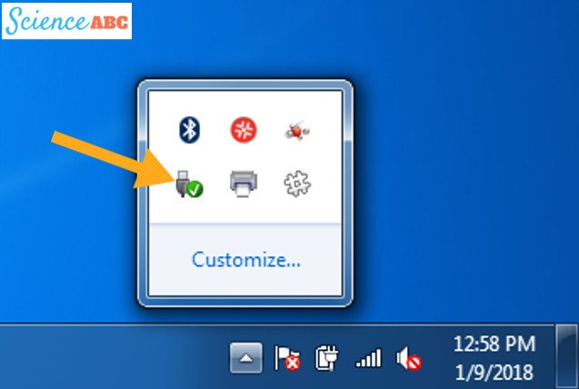 eject flash drive icon missing